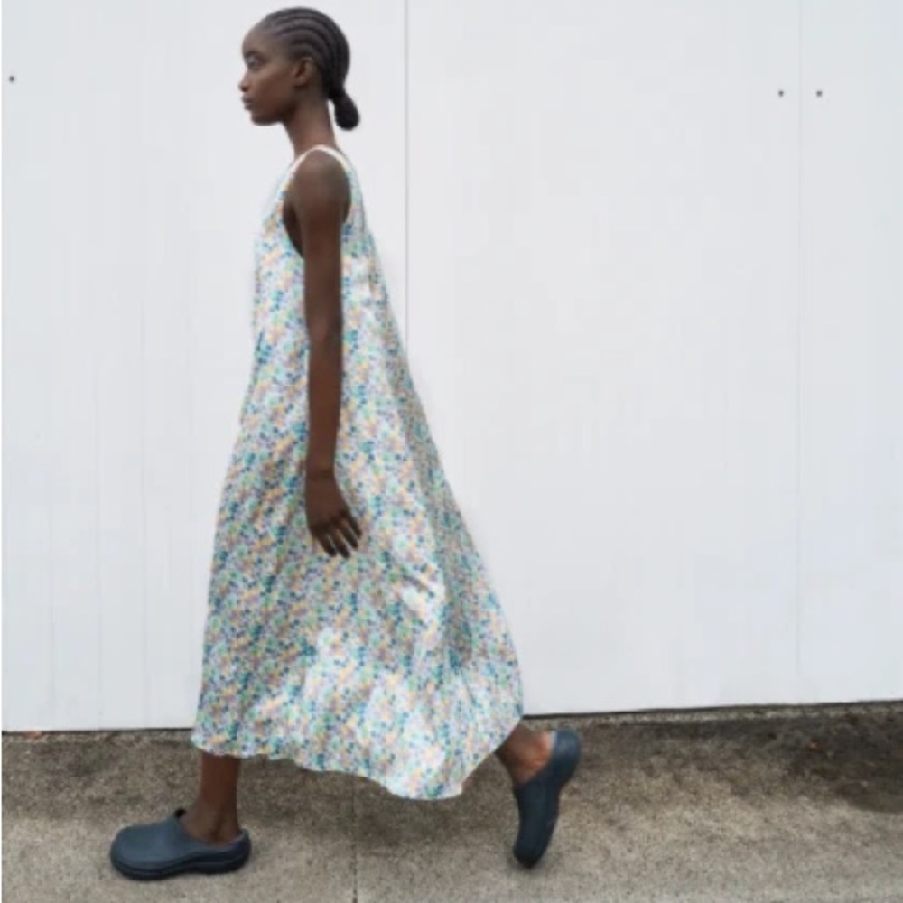 Zara satin printed dress